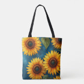 Bright Zonnebloem Dag Canvas tas (Achterkant)