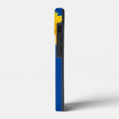 Bright Zonnebloem Script Steel Naam Blauwe iPhone  Case-Mate iPhone Case (Achterkant / Links)