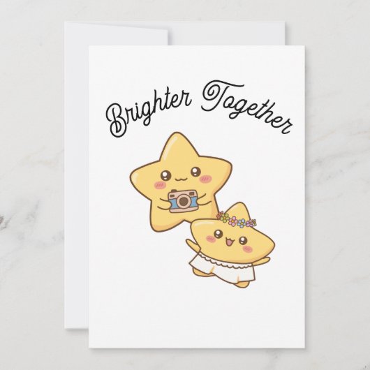 Brighter Together – Cute Couple Invitation (Devant)