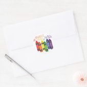 Brightest Crayon Ronde Sticker (Envelop)