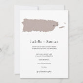 BRIGHTEST Puerto Rico Wedding Invitation Template Kaart (Voorkant)