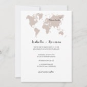 BRIGHTEST Wedding Invitation World Map (Devant)