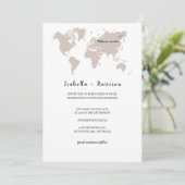 BRIGHTEST Wedding Invitation World Map (Debout devant)