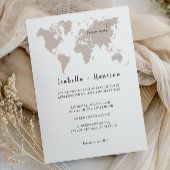 BRIGHTEST Wedding Invitation World Map