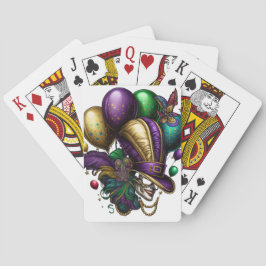BRIGHTLY COLORED MARDI GRAS BALLOONS POKERKAARTEN