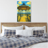 Brighton Bandstand Glow – Seaside Pavilion Canvas Afdruk (Insitu (Slaapkamer))
