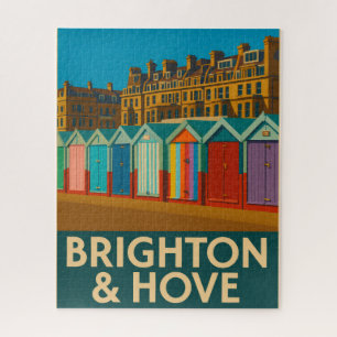 Brighton Beach Huts – Kleurrijke Zeedruk Legpuzzel