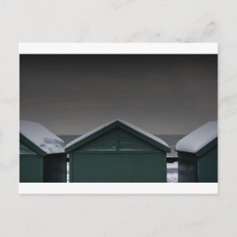 Brighton Beach huts sneeuw Briefkaart