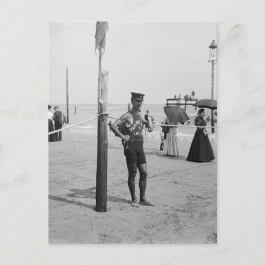 Brighton Beach Life Guard, 1906 Briefkaart (Voorkant)