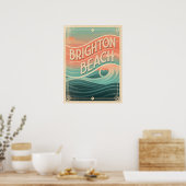 Brighton Beachgolven Poster (Keuken)