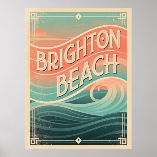 Brighton Beachgolven Poster (Voorkant)