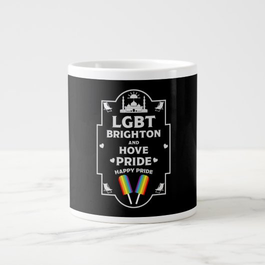 Brighton en Hove Pride Extra Grote Beker (Voorkant)
