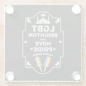 Brighton en Hove Pride Glazen Onderzetter (Achterkant)