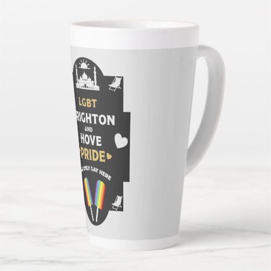 Brighton en Hove Pride Latte Mok (Rechterhoek)