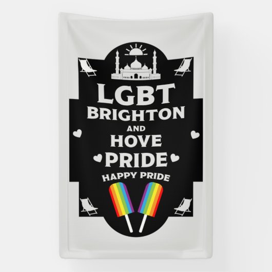 Brighton en Hove Pride Spandoek (Verticaal)