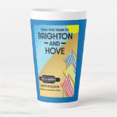 Brighton- en Hove-reisstrand - Grote Co. Latte Mok (Voorkant)