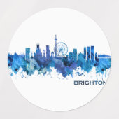 Brighton England Skyline Blue Labels (Design 2)
