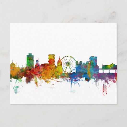 Brighton England Skyline Briefkaart (Voorkant)