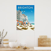 Brighton England vintage poster (Keuken)