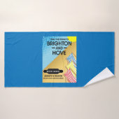 Brighton Et Hove Train Travel Beach Art (Serviette de bain)