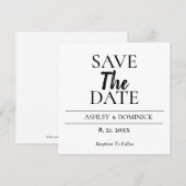 Brighton Font Modern Enregistrer La Carte Mariage (Devant / Derrière)