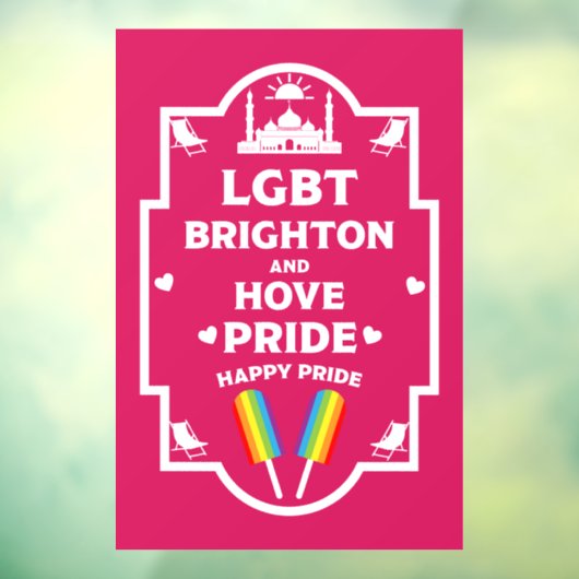 Brighton Gay Pride Raamsticker (Vel 3)