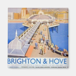 Brighton & Hove Railway Poster  Wandelend Eend Magneet