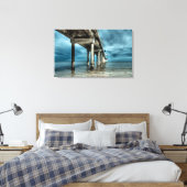 Brighton Jetty Premium Wrapped Canvas (Insitu (Slaapkamer))