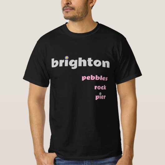 Brighton Pebbles Rock Pier M T-shirt (Voorkant)