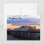 Brighton Pier in Evening Foto Briefkaart (Voorkant / Achterkant)
