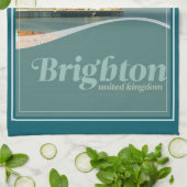 Brighton Pier-meeuw ansichtkaart Theedoek (Gevouwen)