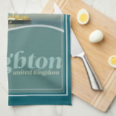 Brighton Pier-meeuw ansichtkaart Theedoek (Quarter Fold)