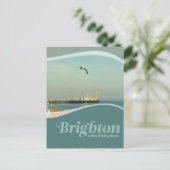 Brighton Pier Seagull Briefkaart (Staand voorkant)