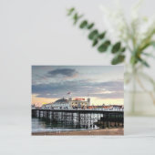 Brighton Pier Sunset Briefkaart (Staand voorkant)