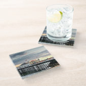 Brighton Pier Sunset Glazen Onderzetter (Schuin)