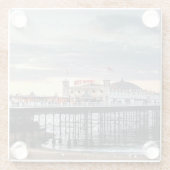 Brighton Pier Sunset Glazen Onderzetter (Achterkant)