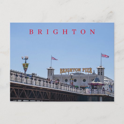 Brighton Pier uitzicht briefkaart (Voorkant)