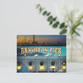 Brighton Pier UK Deux Photos Carte Postale (Debout devant)