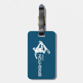Brighton Resort Utah Snowboarder Bagagelabel (Achterkant verticaal)