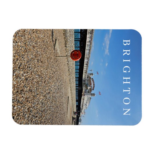 Brighton strand en pier uitzicht koelkastmagneet magneet (Horizontaal)