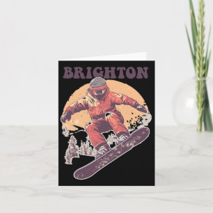 Brighton Utah Retro Snowboard Kaart