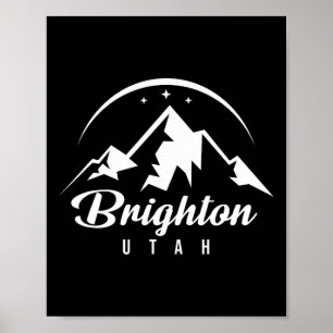 Brighton Utah Ski Resort Skiën Snowboarding Poster
