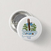 Brighton Utah to ski logo Ronde Button 3,2 Cm (Voorkant /achterkant)