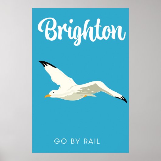 Brighton vintage-reiskunst poster (Voorkant)
