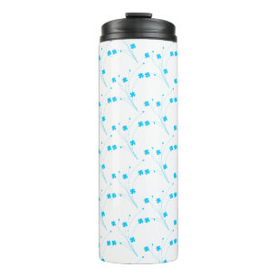 BrightStor Blue Flowers, Small Floral Print Thermosbeker