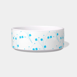 BrightStor Blue Flowers, Small Floral Print Voerbakje