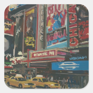 BrightStor Times Square 2012 Vierkante Sticker
