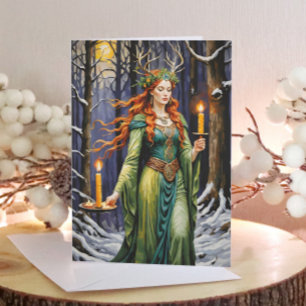 Brigid Imbolc Candlemas Forest Celtic Wiccan Feestdagen Kaart