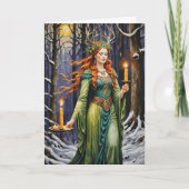 Brigid Imbolc Candlemas Forest Celtic Wiccan Feestdagen Kaart (Voorkant)