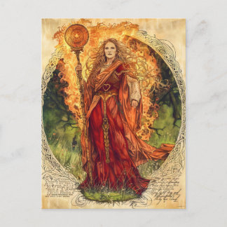 Brigid Keltische godin van vuur en genezing Briefkaart